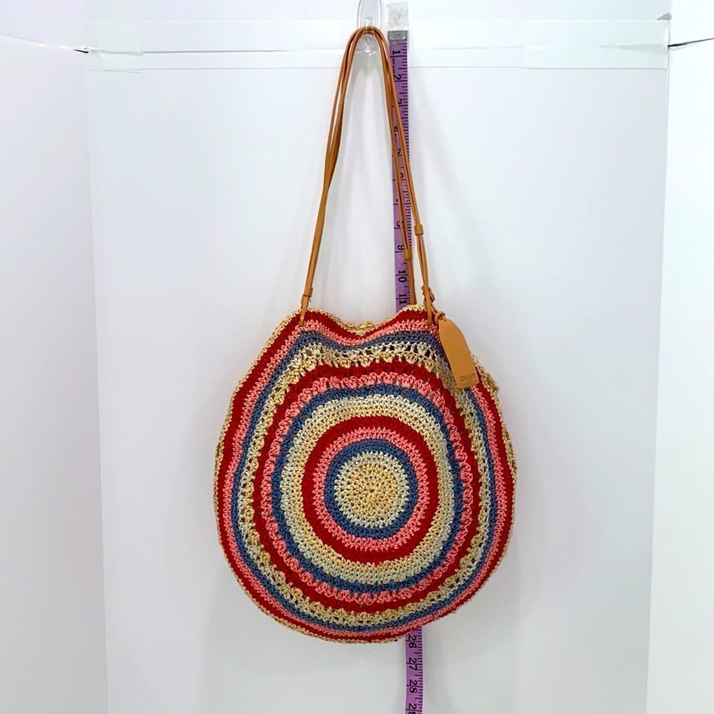 DKNY Circle Woven Boho Style Shoulder Bag - Picture 10 of 13